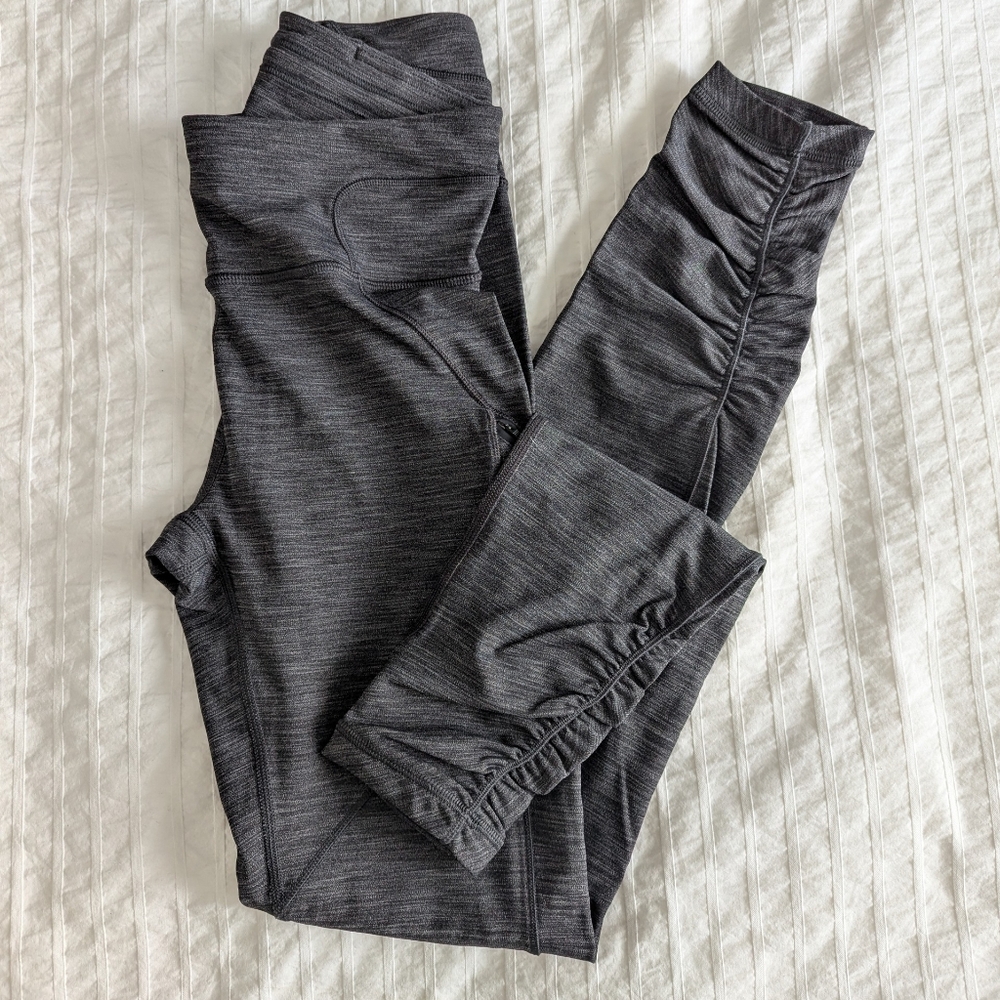 Lululemon Rain-On Train-On Tight 28", Heathered Black